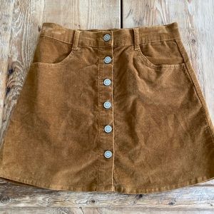 Brandy Melville, brown, corduroy skirt
